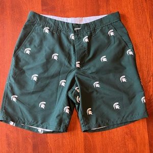 Michigan State University Spartans Golf Shorts - Size 32”